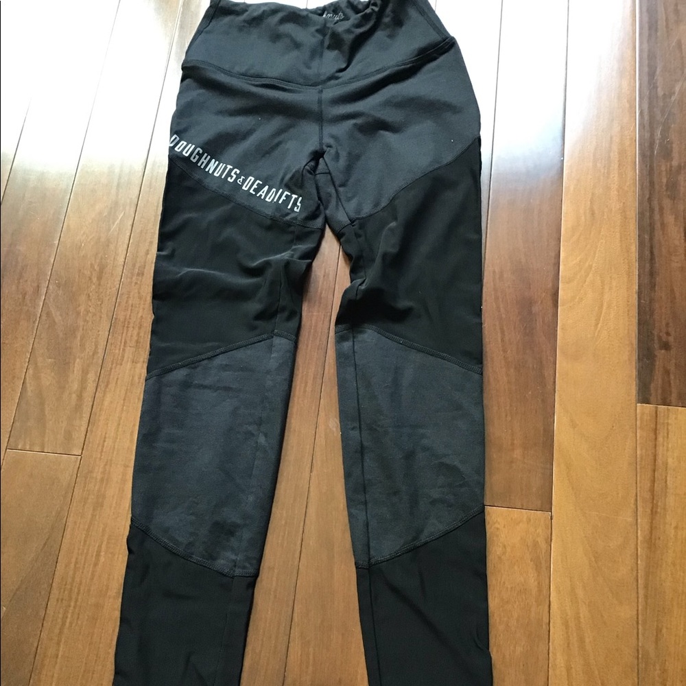 Doughnuts and Deadlift Mesh Panel Leggings XS